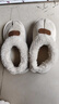 男女同款冬季2026年新款厚底雪地靴加绒加厚保暖棉鞋百搭外穿棉拖 6609棉鞋-米色 38 -39适合37-38 实拍图