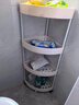 洁比世卫生间厨房三角落地浴室置物架墙角多层收纳角架置物架 白色四层 实拍图