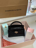 CHARLES&KEITH鳄鱼纹凯莉包手提斜挎婚包包女包生日礼物新年礼物CK2-50270880-1 Black黑色 S 实拍图