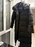 京东京造羽绒服女90鸭绒泡芙春秋新年战袍新款女士外套 中长款黑色 XS 实拍图