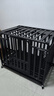 北鼻狗【升级全管加强 】狗笼中型犬大型犬狗笼子宠物狗狗笼子金毛用品 升级3.0加粗六面全管铁艺门 黑色 110*75*90CM 建议100斤内 实拍图