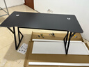 初学者  电脑桌台式家用电竞桌椅套装办公桌简约书桌游戏桌书房写字桌子 子夜黑140*60-电竞纹路 实拍图