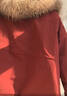VEGA CHANG【安心绒3.0版】三防羽绒服女冬貉子毛工装派克服外套 复古红(安心绒含毛领) XL 实拍图