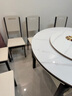 初屋 餐桌 岩板餐桌椅组合现代简约伸缩折叠圆桌家用小户型实木饭桌子 黑白色-雪山白岩板-实木椅子 1.35m 一桌六椅 实拍图