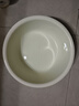 新款圆形家用洗脸盆加厚卫生间厨房洗衣洗菜洗脚宿舍泡脚盆 奶油黄 加大号【直径39.5CM】 实拍图
