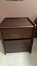 京东京造实木床头柜 天然橡胶木|大容量2抽 卧室收纳柜储物柜 黑胡桃 实拍图