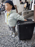 爱华仕行李箱20英寸登机箱男大容量拉杆箱出差旅行箱女密码箱皮箱燕尾黑 实拍图