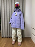 AWKA单板滑雪服女男款防水防风防寒专业加厚保暖美式外套上衣冬季 浅藤紫  WT132 S 实拍图