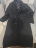艾梵斯贝新款冬季男士毛呢大衣中长款过膝加厚呢子男款风衣外套韩版潮宽松 黑色(加棉款) L 实拍图