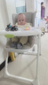 babycare宝宝餐椅6个月以上吃饭可折叠儿童座椅可移动婴儿成长椅 贝壳白 实拍图