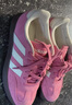 adidas「T头鞋」BARREDA板鞋德训鞋男女阿迪达斯轻运动 粉色/汉玉白/树脂黄   37 实拍图