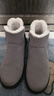回力女鞋雪地靴女冬季加绒加厚保暖棉鞋 灰色 37  实拍图