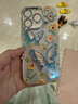 鹿途者 DEERWALKins蓝光水钻蝴蝶适用苹果17pro max手机壳iphone15腕带链条11新款12高级感小众16promax网红保护套 蓝光水钻蝴蝶+手链 iPhone 16 Pro 实拍图
