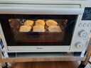 美的（Midea）35L家用多功能烘焙电烤箱 双层玻璃门/精准控温/热风烘烤/搪瓷内胆 PT3530W-D 实拍图