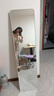 小匠材全身镜落地穿衣镜卧室衣帽间落地镜镜子宿舍铝合金贴墙镜白40*150 实拍图
