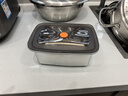COOKSS保鲜盒带盖不锈钢冰箱上班族饭盒餐盒密封盒长方形盒子两个装 实拍图