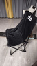 小魔户外折叠椅 折叠靠背椅加高月亮椅露营折叠凳子便携躺椅钓鱼椅 黑 实拍图