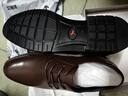 红蜻蜓真皮男鞋秋冬舒适商务休闲皮鞋高级正装德比鞋婚鞋WTA7376棕色40 实拍图