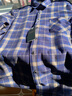 立蒙冬季男士保暖衬衫加绒加厚长袖格子衬衣中年爸爸装 316蓝灰格4XL 实拍图