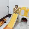KIDDIPLAY儿童滑滑梯室内家用2至10岁宝宝滑梯秋千二合一攀爬架多功能乐园 橘小神童单滑梯+画板过道+平台 无规格 实拍图