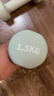 Keep彩色浸塑哑铃男女健身女士手臂塑形力量训练 薄荷绿 1.5kg*2 实拍图