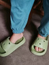 EVA儿童拖鞋卡通风防水居家沙滩一字拖软底网红凉鞋拖鞋夏季 绿色【防滑升级款】 16 26-27内长16cm合适3-4岁穿 实拍图