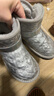 百丽童鞋冬季独家款儿童雪地靴女童加绒保暖棉鞋宝宝靴子 银色31码 实拍图