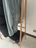 家逸衣帽架实木落地衣架卧室挂衣架可折叠衣架简约衣服架子榉木100CM 实拍图