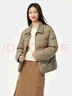 坦博尔轻薄羽绒服女短款翻领宽松舒适衬衫式女士外套330226D 青木棕175 实拍图