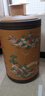 玖晟祥 宜兴紫砂茶叶罐大号储茶罐普洱茶饼储存罐密封茶缸紫砂罐茶叶桶 60饼 竹节泥绘 黄山水+实木底座 实拍图