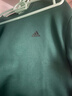 adidas情侣款休闲抓绒圆领长袖卫衣套头衫男女秋季阿迪达斯轻运动   森林绿/黑色   L 实拍图