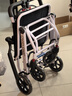 京巧铝合金轮椅小型轻便折叠老人手推车专用出行便携式轮椅旅行代步车 实拍图