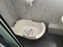 日康（rikang） 浴盆 婴儿洗澡盆婴儿浴盆 加大加厚带浴床适用0-6岁 米色 3626 实拍图