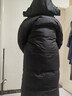 冬款中长款羽绒服男士大码冬季过膝加厚连帽情侣女款冬装外套 黑色 3XL 建议160到180斤 实拍图