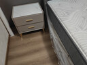 实木轻奢床头柜简约现代主卧家用迷你岩板50cm简约储物收纳柜 香槟灰（双抽）普通款 50*40*48cm 实拍图