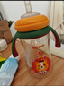 日康（rikang）奶瓶 宝宝吸管奶瓶 PPSU宽口奶瓶鸭嘴杯270ml N1047 暖心黄 实拍图
