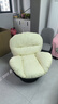 雅即（YAJI）北欧风单人沙发椅旋转蛋壳椅子懒人沙发客厅卧室家用轻奢休闲躺椅 高级黑拼白色【公仔棉】 360°旋转【承重力强 】 实拍图