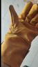 胜丽（SHENGLI） 焊工手套牛皮焊接加长手套防烫耐磨劳保电焊手套 黄色 GHN015 1副 实拍图