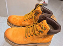 骆驼（CAMEL）【王俊凯同款】马丁靴男鞋冬季新款高帮大黄靴女户外工装登山靴子 G13W379132 金黄色 (男款) 42 实拍图