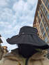 蕉下（beneunder）遮阳帽子冬季防晒帽女大帽檐渔夫帽子男登山帽太阳帽防风防晒 灰 实拍图