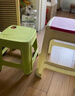 网红塑料凳子30.5cm客厅防滑凳餐桌凳简约可摞叠便携凳浴室凳 绿色【两种款式随机发】 （一个装） 实拍图