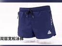 匹克泳裤男泳衣男防尴尬速干宽松平角沙滩裤双层温泉海边度假泳裤黑XL 实拍图