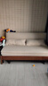 源氏木语实木沙发床现代简约多功能可折叠床北欧风小户型客厅两用双人沙发 1.55m山毛榉胡桃色(米白) 实拍图