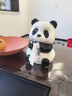 达沃熊猫纸巾盒客厅纸抽盒陶瓷家用装饰品摆件创意卡通餐巾纸盒高颜值 熊猫纸巾盒【带底托】1个 实拍图