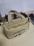 鹏境帆布手提包外出简约小巧饭袋包立体手拎包通勤加厚上班便当宝妈 搞怪小熊小方包【卡其色】 实拍图