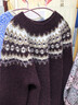 优衣库女装费尔岛风圆领针织衫/毛衣毛衫479233 19 酒红色 L /160/88A 实拍图