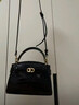 CHARLES&KEITH鳄鱼纹凯莉包手提斜挎婚包包女包生日礼物新年礼物CK2-50270880-1 Black黑色 S 实拍图