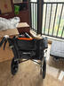 鱼跃(yuwell)手动轮椅车H056C铝合金软座便携可折叠老人手推小轻量化 实拍图