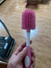 布朗博士奶瓶清洁刷360°旋转硅胶软毛 水杯/奶瓶通用 防刮伤可站立 紫 实拍图
