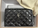 Catonkon ck女包轻奢包包女包时尚菱格链条单肩斜挎包生日礼物送女友老婆 黑色 实拍图